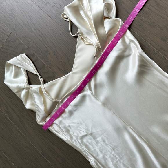 Reformation RONDA White Ivory Silk Maxi Dress Gown Size 6 Bridal Wedding w/ tag - Picture 14 of 16